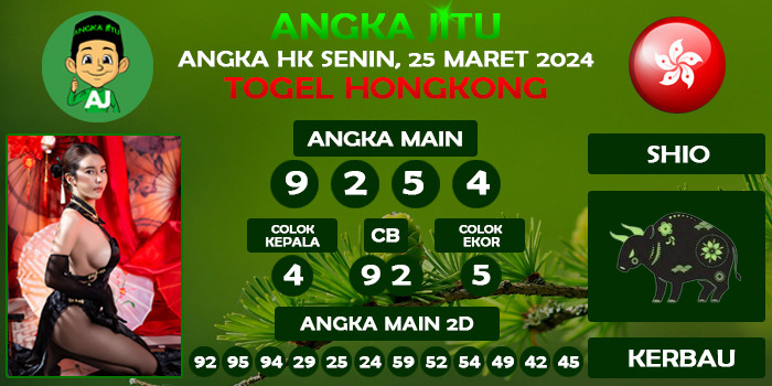 Prediksi Angka Jitu Hk Senin 25 Maret 2024