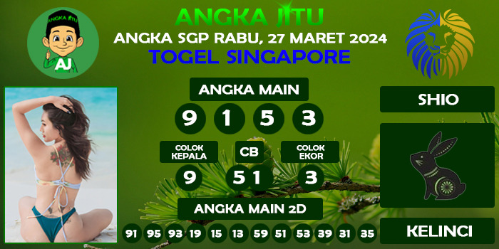 Prediksi Angka Jitu Sgp Rabu 27 Maret 2024