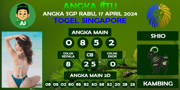 Prediksi Angka Jitu Sgp Rabu 17 April 2024