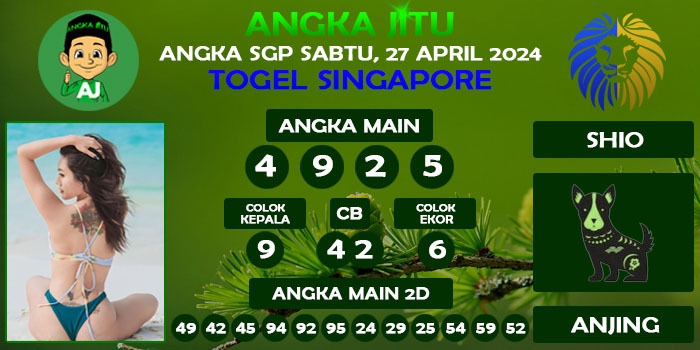 Prediksi Angka Jitu Sgp Sabtu 27 April 2024