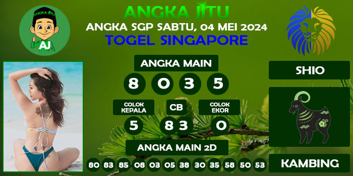 Prediksi Angka Jitu Sgp Sabtu 04 Mei 2024