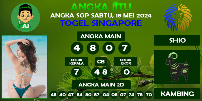 Prediksi Angka Jitu Sgp Sabtu 18 Mei 2024