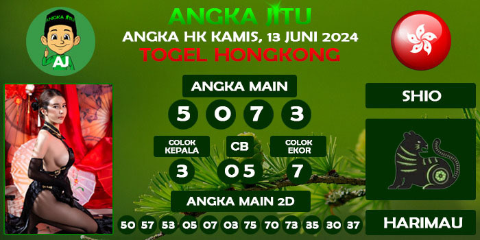 Prediksi Angka Jitu Hk Kamis 13 Juni 2024