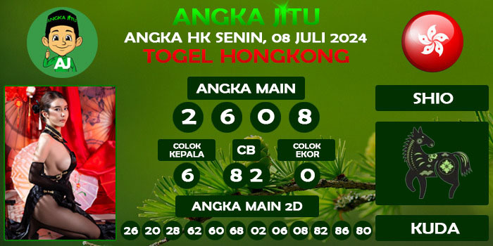 Prediksi Angka Jitu Hk Senin 08 Juli 2024