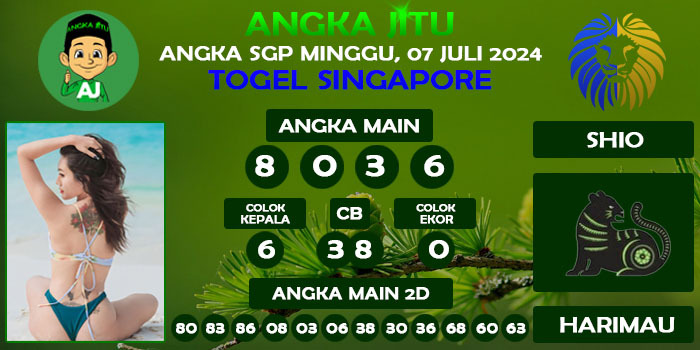 Prediksi Angka Jitu Sgp Minggu 07 Juli 2024