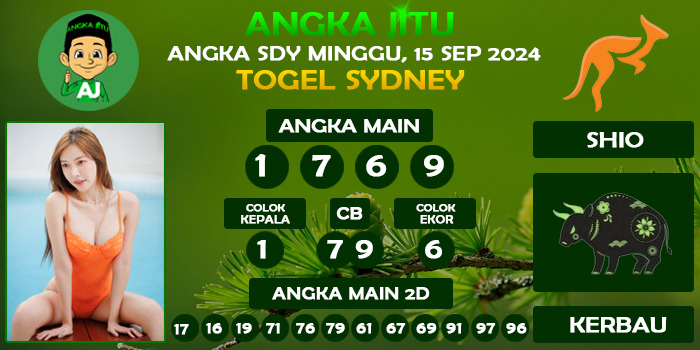 Prediksi Angka Jitu Sdy Minggu 15 September 2024