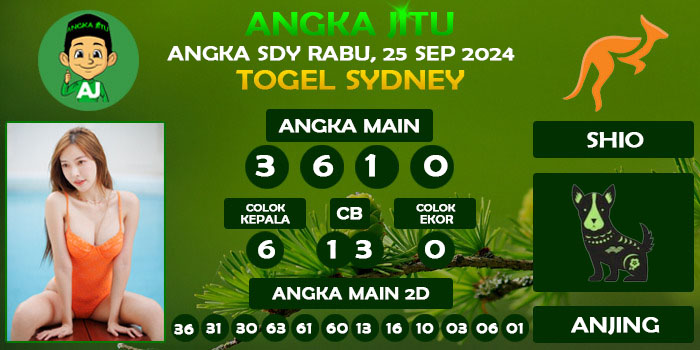 Prediksi Angka Jitu Sdy Rabu 25 September 2024