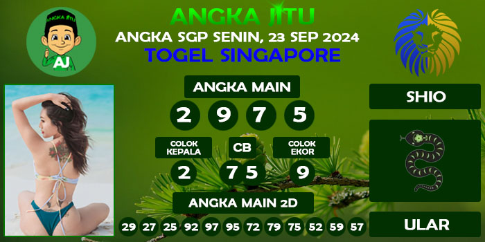 Prediksi Angka Jitu Sgp Senin 23 September 2024