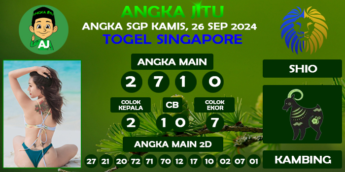 Prediksi Angka Jitu Sgp Kamis 26 September 2024